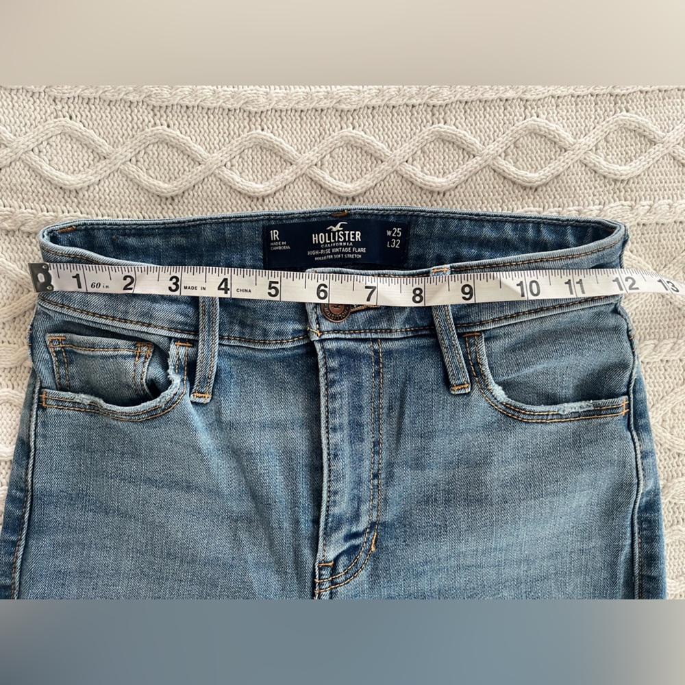 Hollister Vintage Flare Distressed Soft Stretch Medium Was Women's Jeans Size 1 - Picture 16 of 16